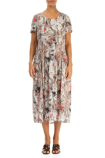 Balloon Savannah Textured Silk Dress 1