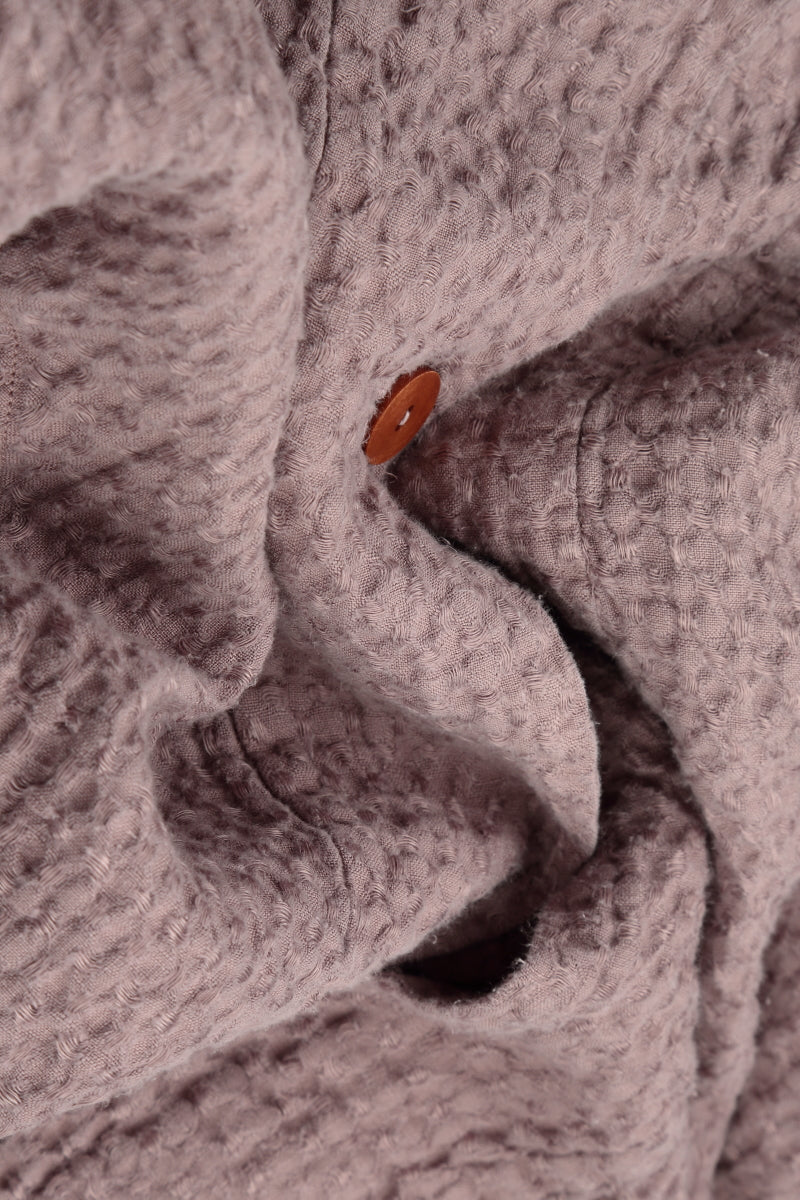 Balloon Textured Greige Linen Jacket