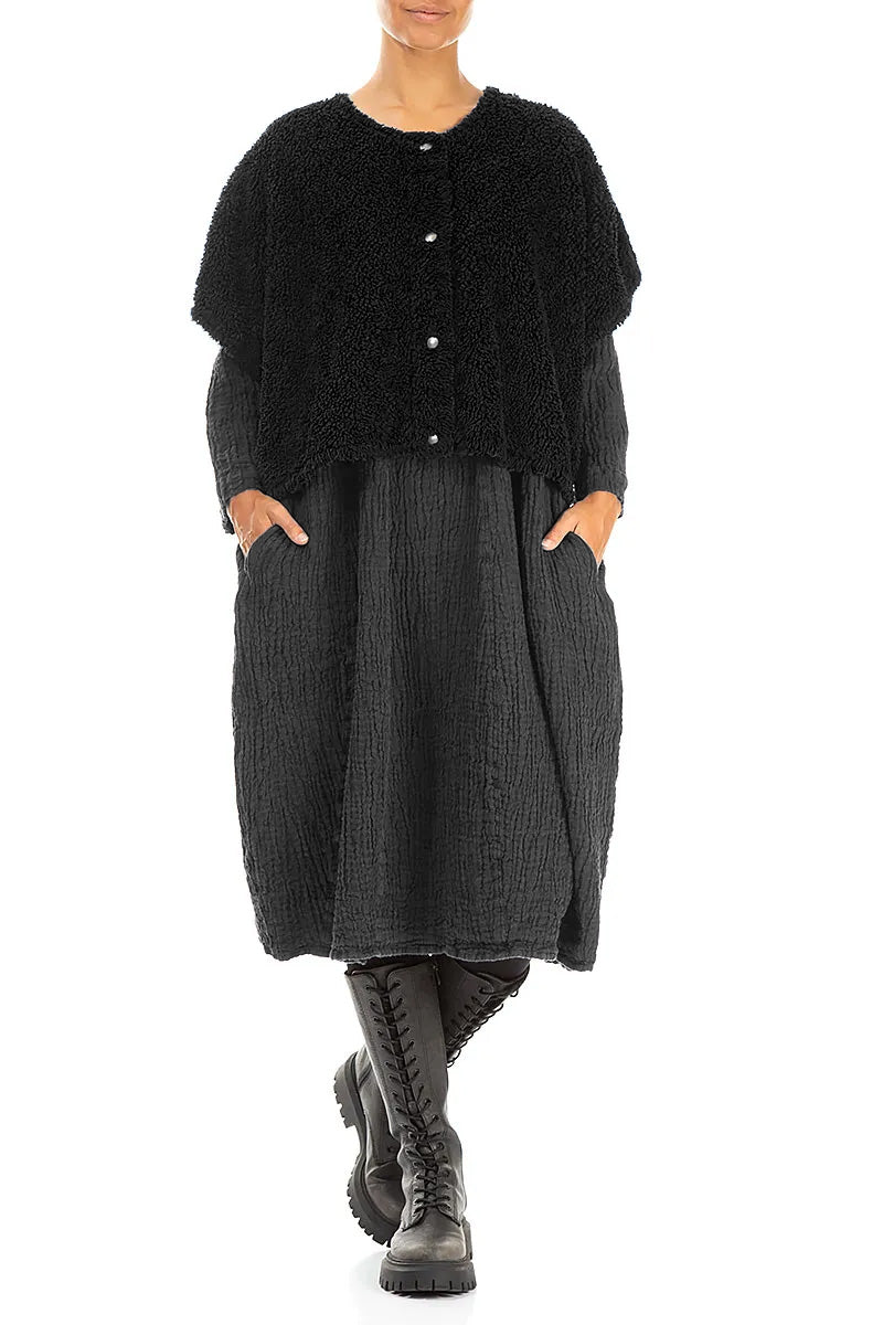 Black Teddy Cotton Gilet