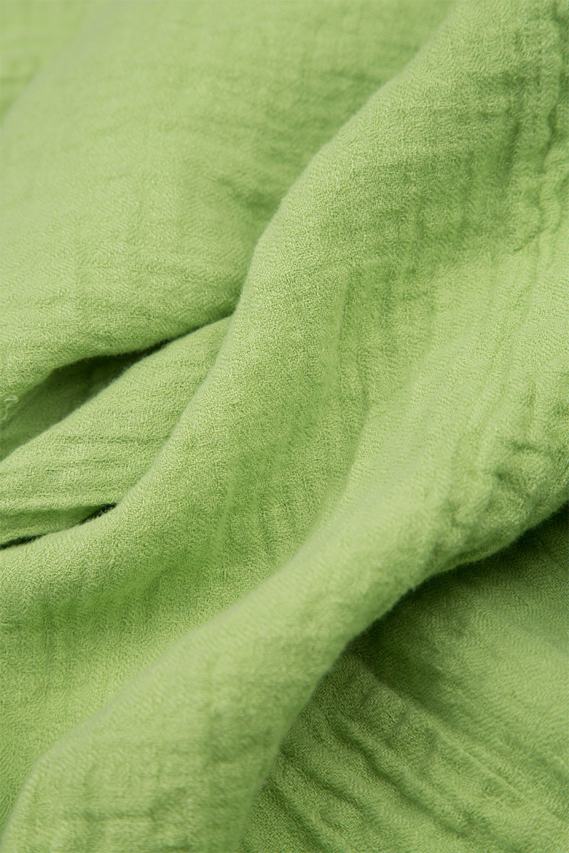 Boxy Lime Linen Blouse