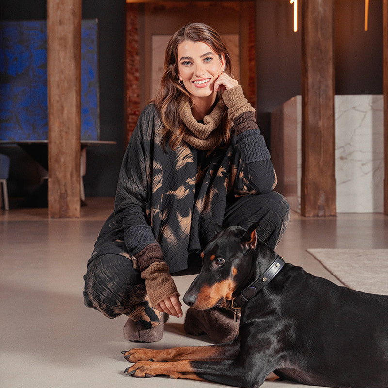 Boxy Tie-Dye Wavy Cotton Jumper 1