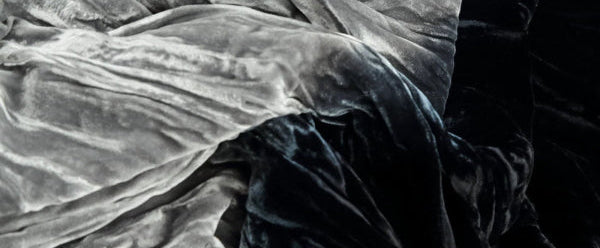 Silver Silk Velvet Ombré Dress 6