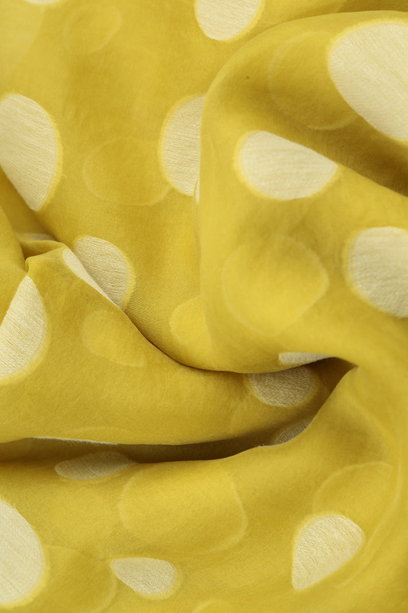 Cyber Lime Bubbles Silk Scarf