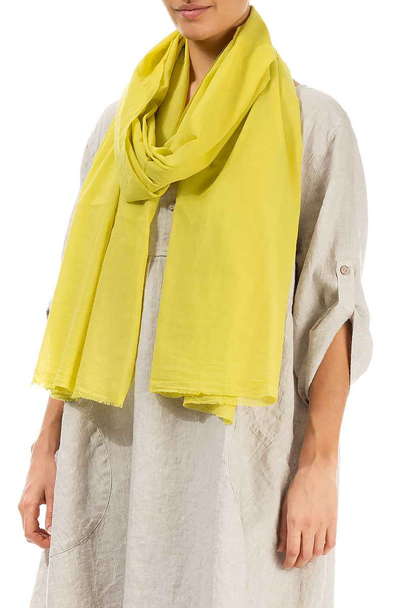 Cyber Lime Cotton Scarf