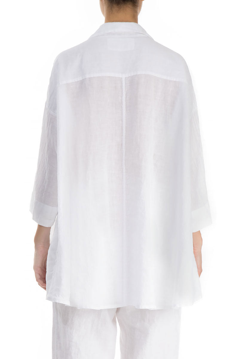 Loose White Linen Shirt