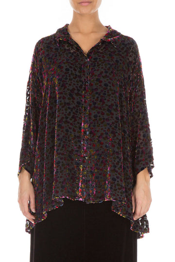 Festive Devoré Silk Velvet Shirt 1