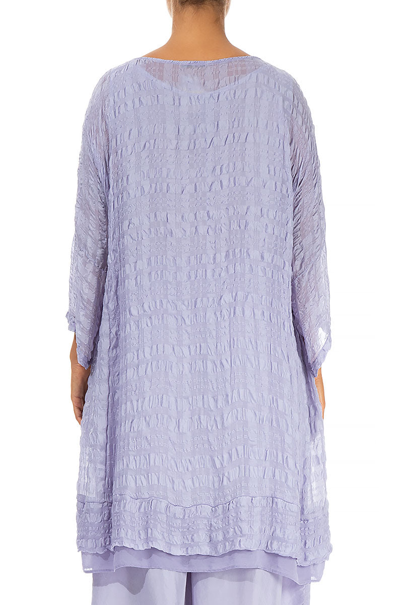 Flared Lavender Silk Cotton Tunic