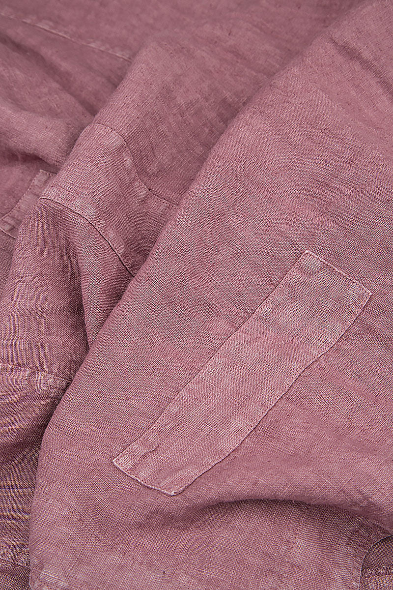 Flared Off-Dye Mauve Taupe Linen Skirt