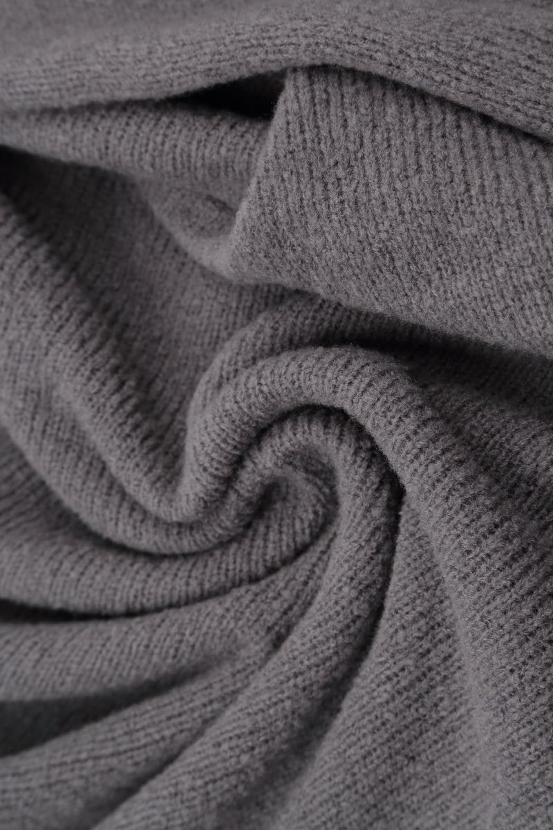 Frilled Neck Vintage Violet Wool Cardigan