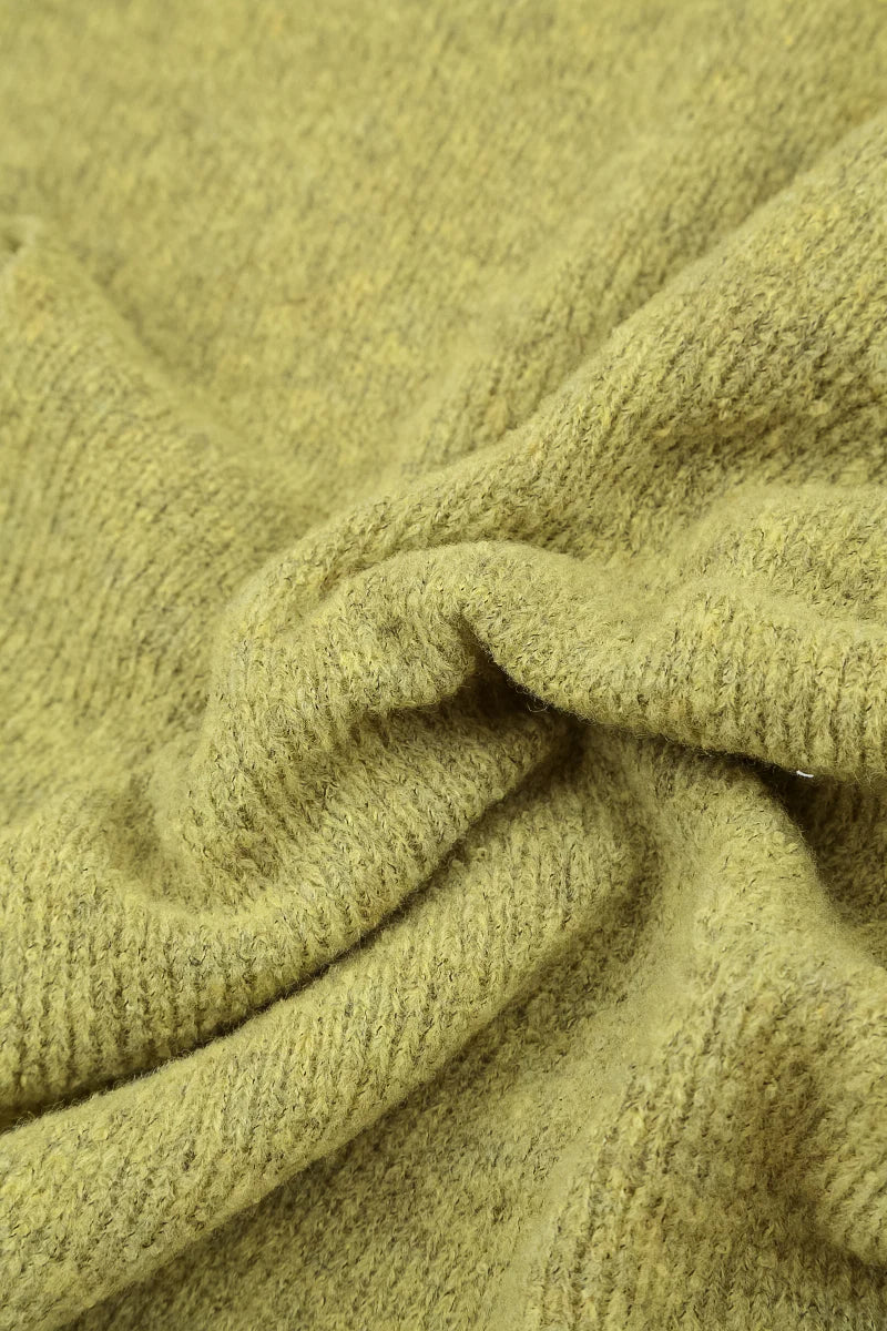 Golden Lime Knitted Wool Infinity Scarf 5