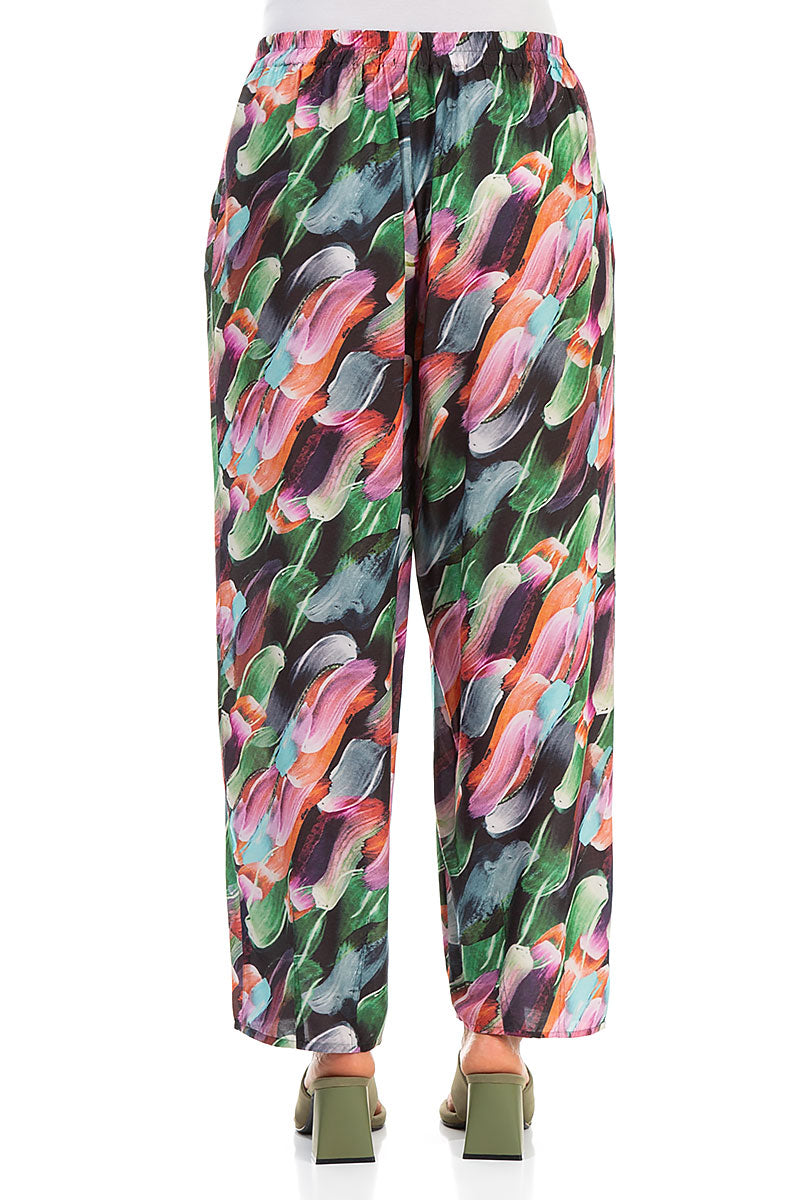 Taper Paint Charm Silk Bamboo Trousers
