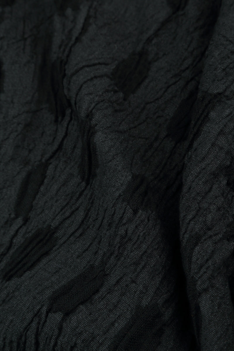 Hooded Textured Bubbles Graphite Linen Jacket