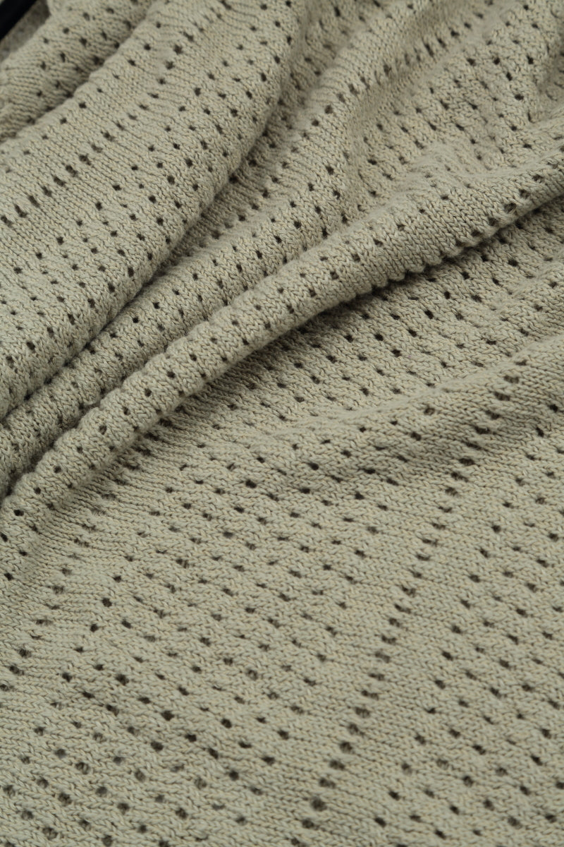 Knitted Laurel Green Linen Tunic Dress