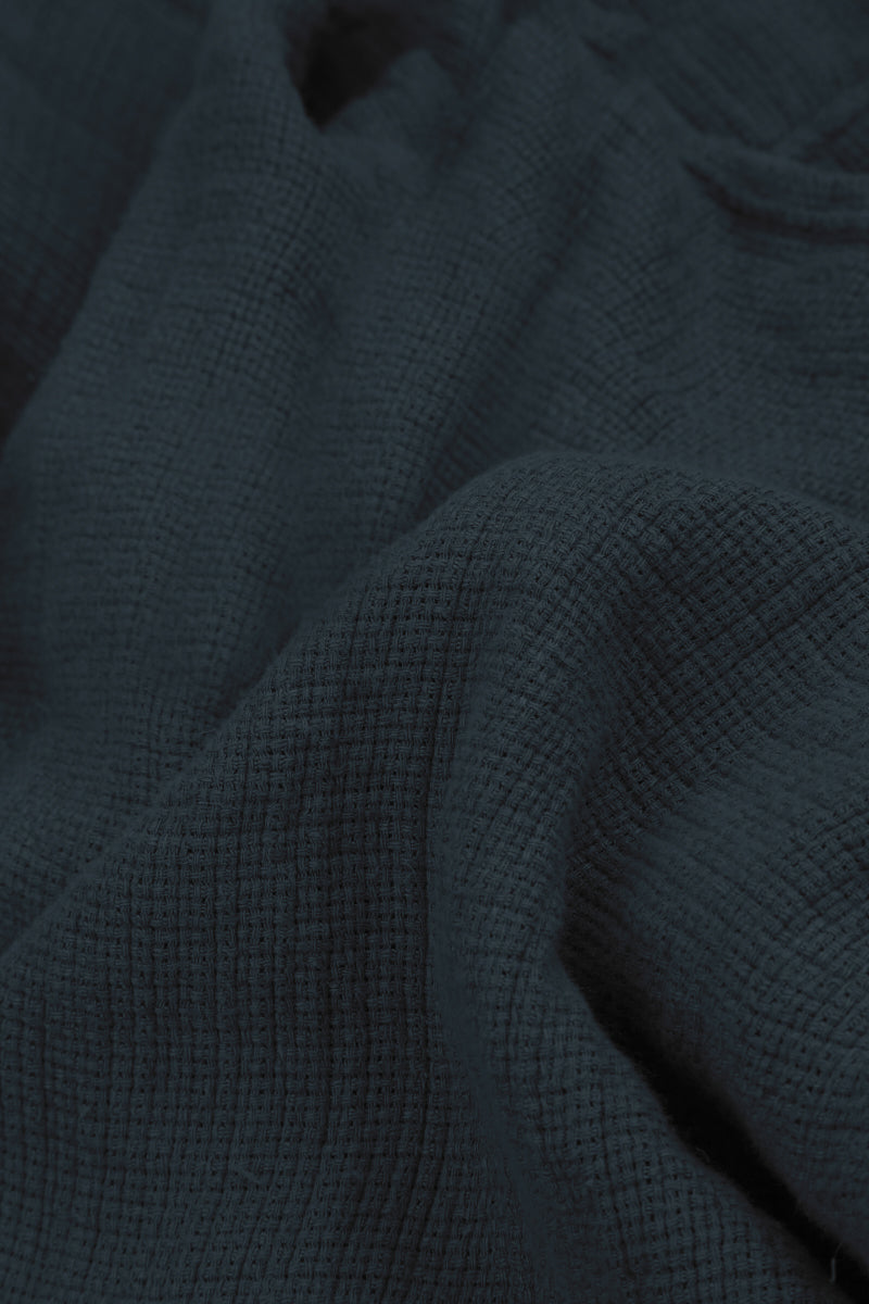 Graphite Textured Linen Dress