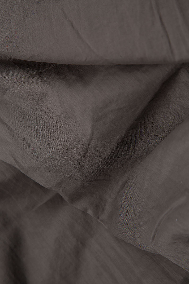 Layered Boatneck Truffle Cotton Blouse