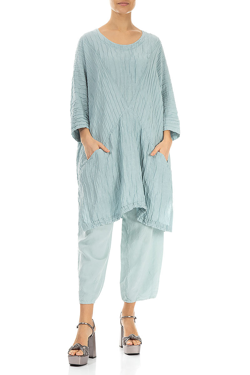Loose Crinkled Breeze Silk Linen Tunic