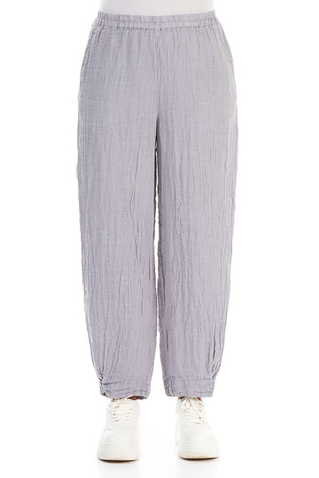 Taper Lilac Grey Linen Trousers