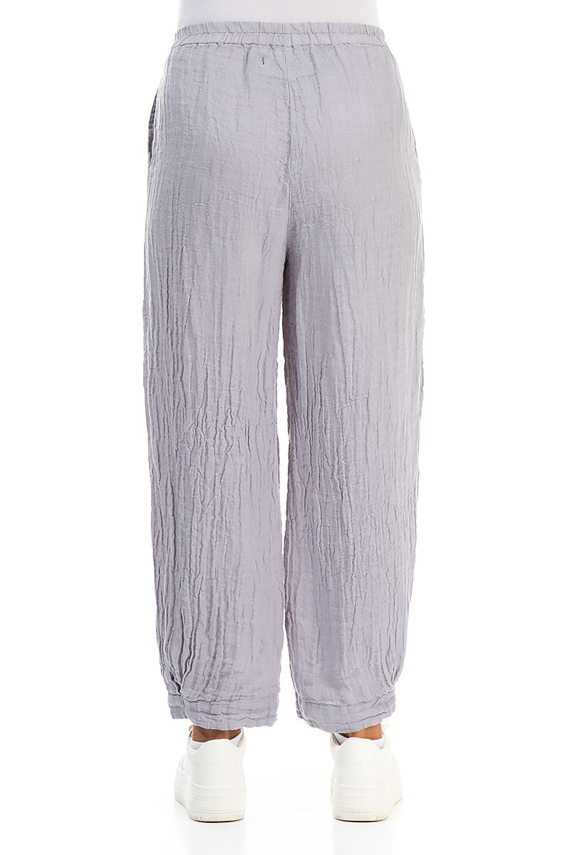 Taper Lilac Grey Linen Trousers