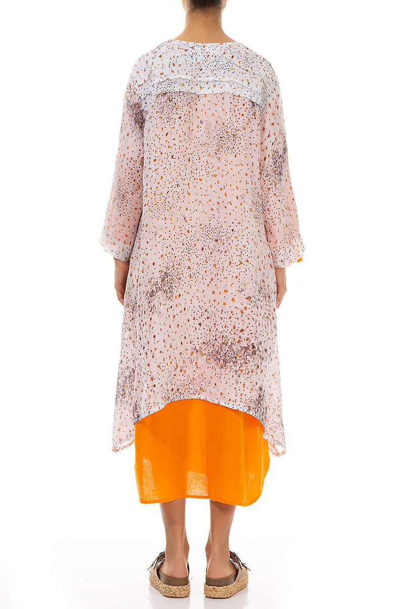 Open Type White Meadow Linen Jacket