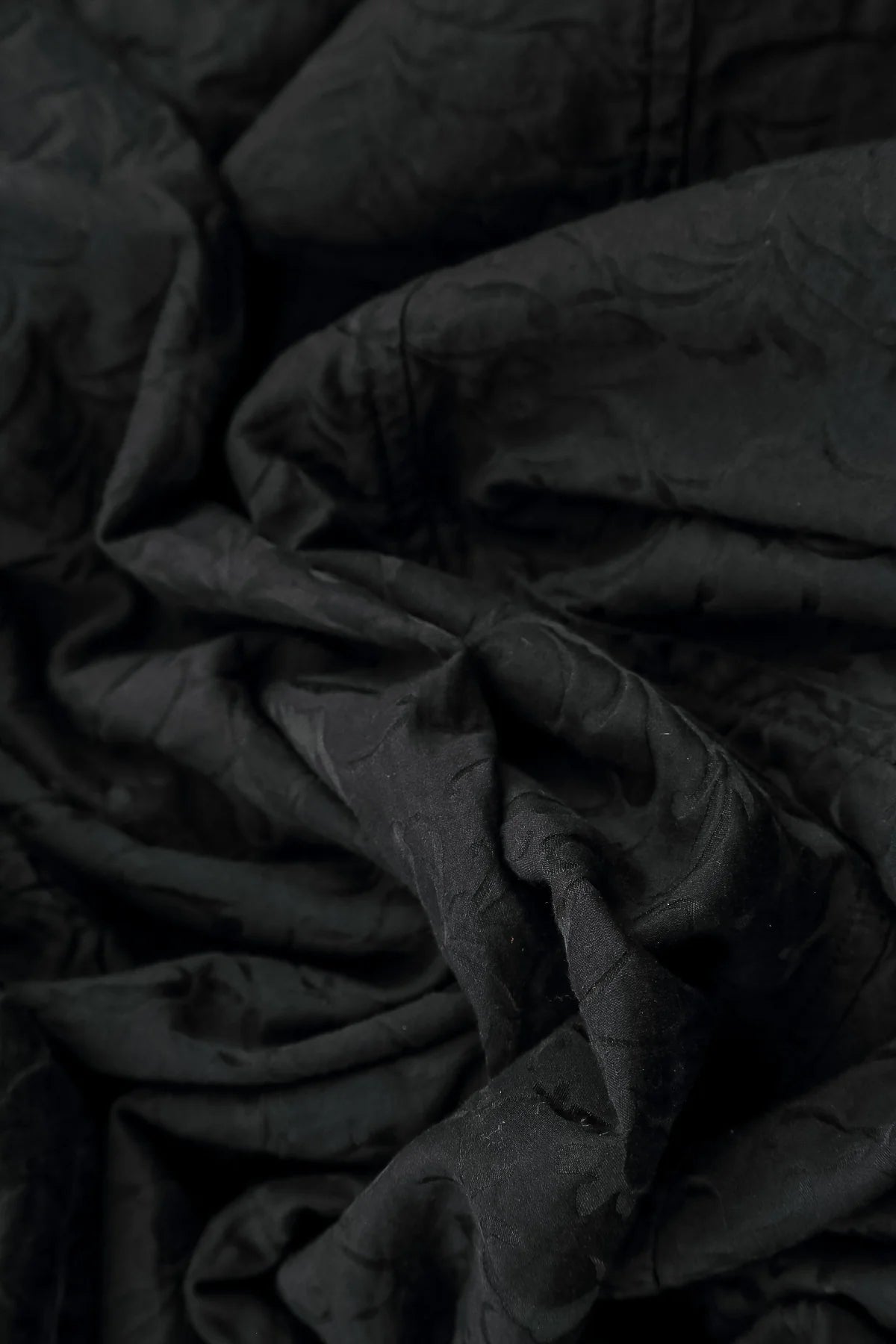 Ornamented Black Silk Cotton Trousers 5