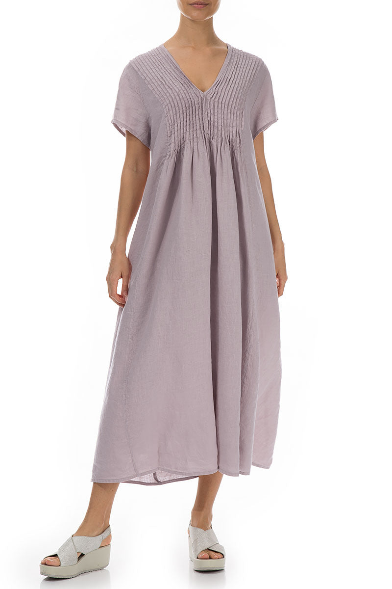Romantic Lavender Linen Dress