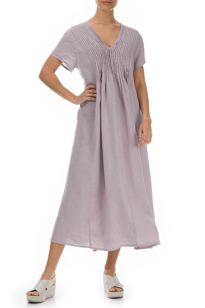 Romantic Lavender Linen Dress