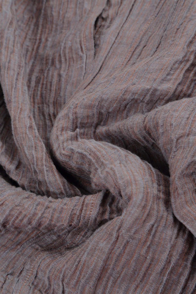 Crinkled Truffle Silk Skirt