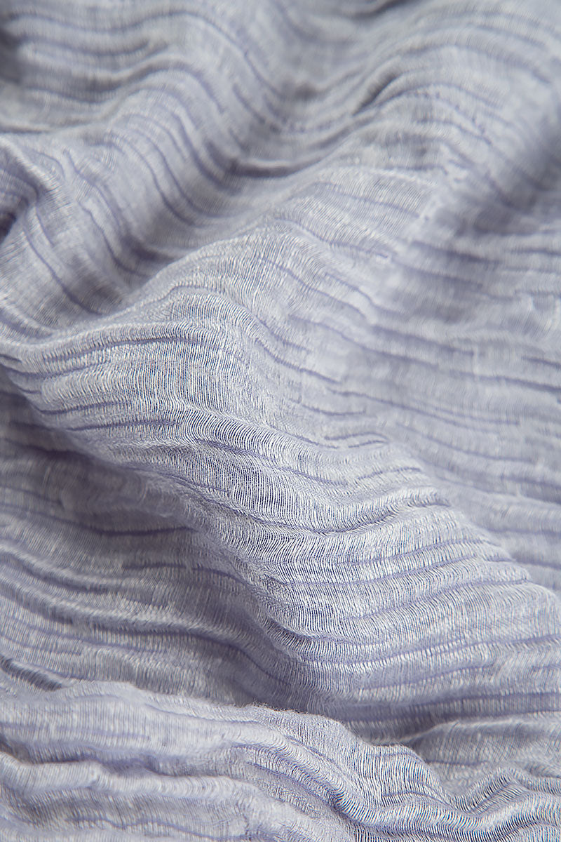 Short Crinkled Lavender Silk Linen Jacket
