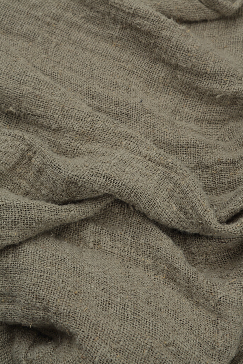 Sleeveless Laurel Green Handwoven Linen Vest