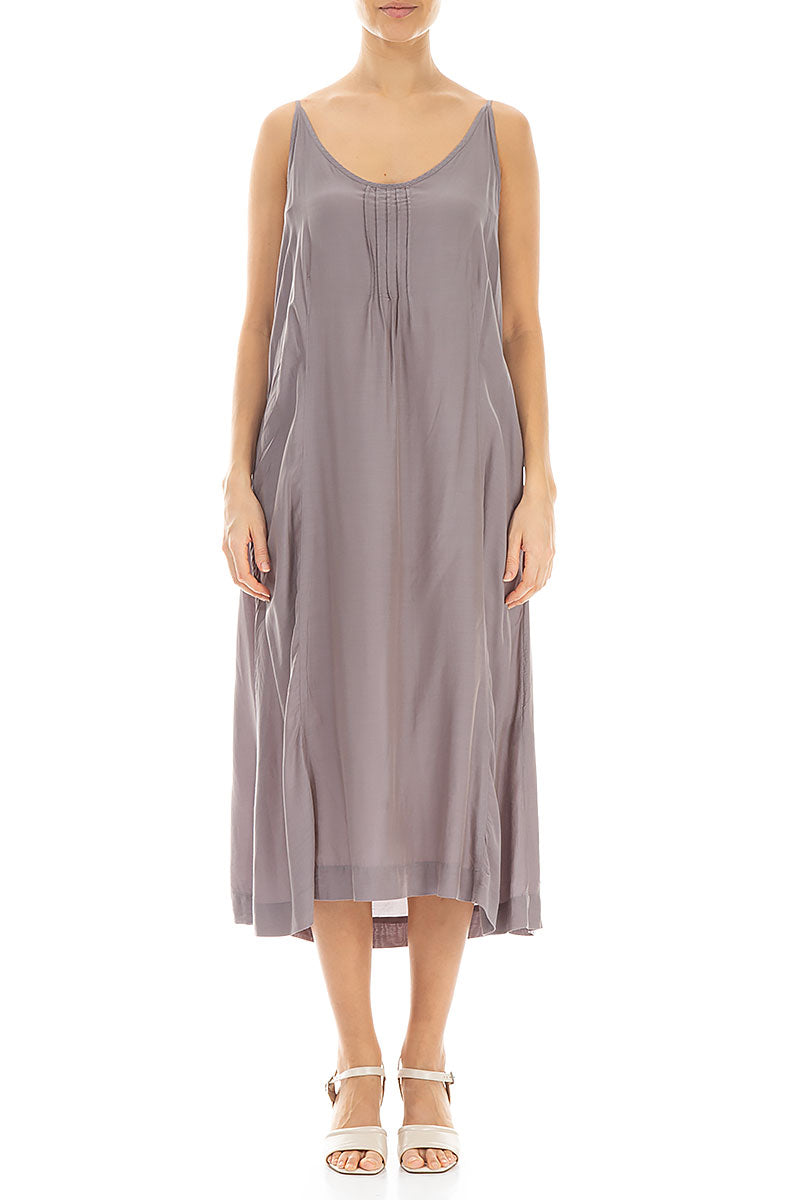 Sleeveless Truffle Silk Bamboo Dress