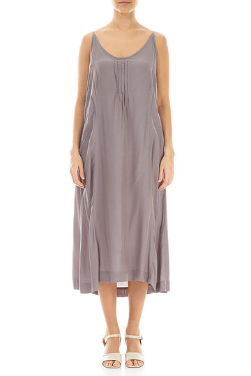 Sleeveless Truffle Silk Bamboo Dress