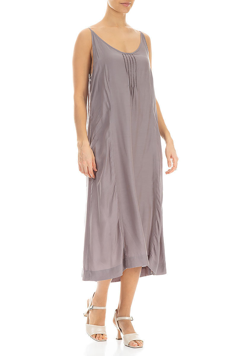 Sleeveless Truffle Silk Bamboo Dress