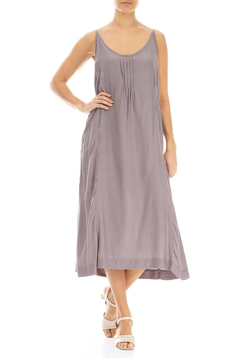 Sleeveless Truffle Silk Bamboo Dress