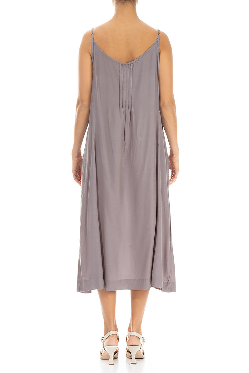 Sleeveless Truffle Silk Bamboo Dress