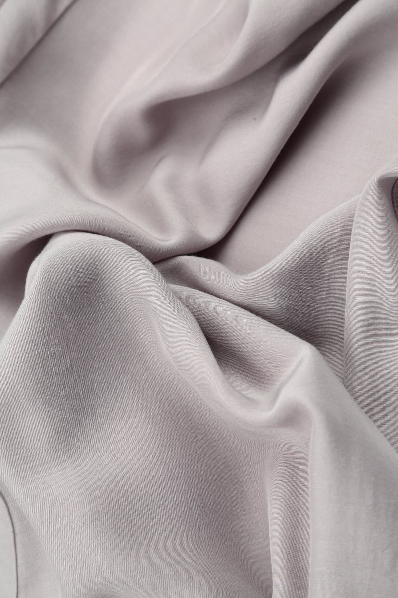 Straight Greige Silk Trousers