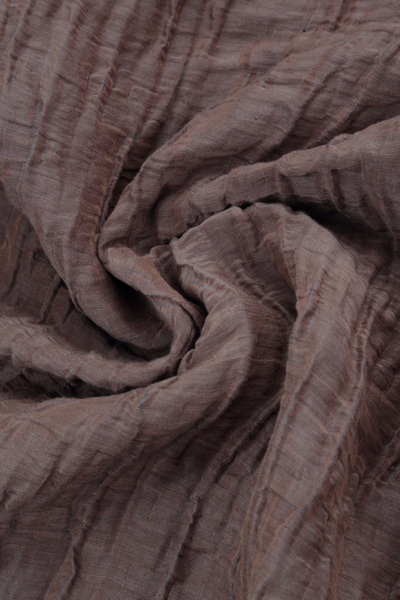 Tapered Barrel Truffle Crinkled Silk Trousers