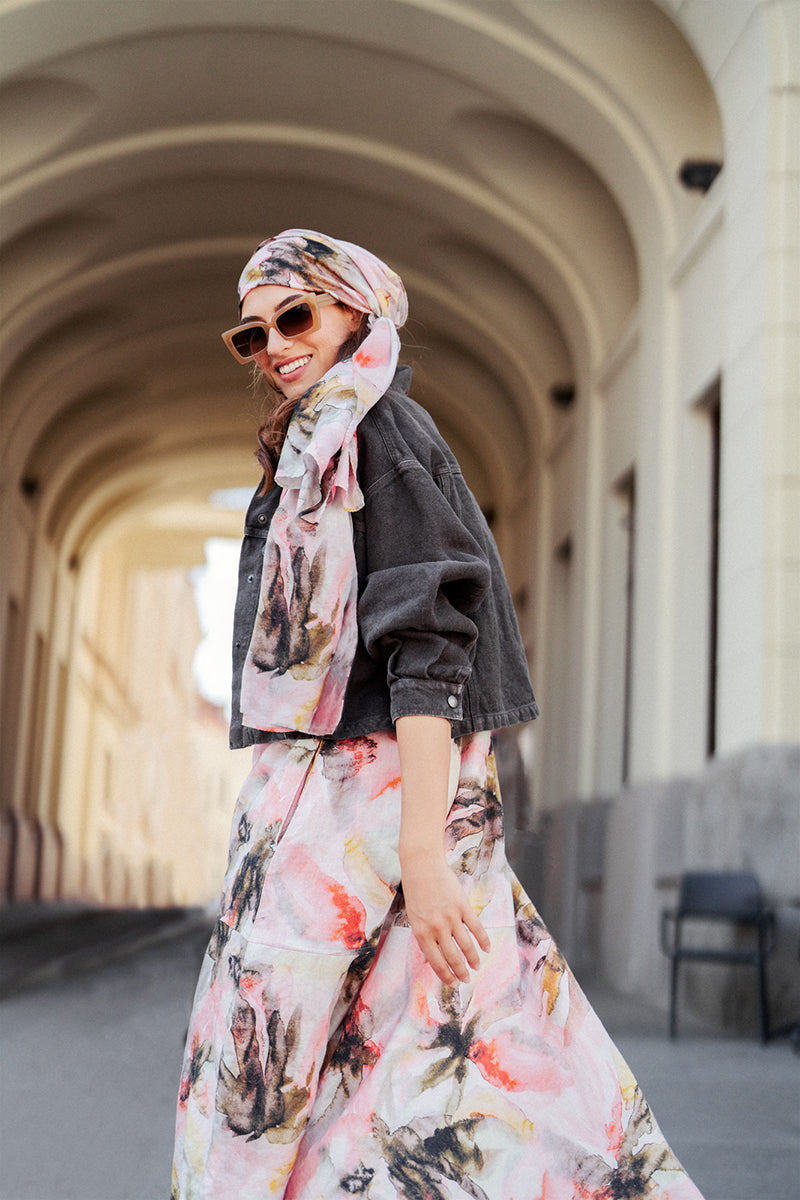 Truffle Off-Dye Linen Trucker Jacket