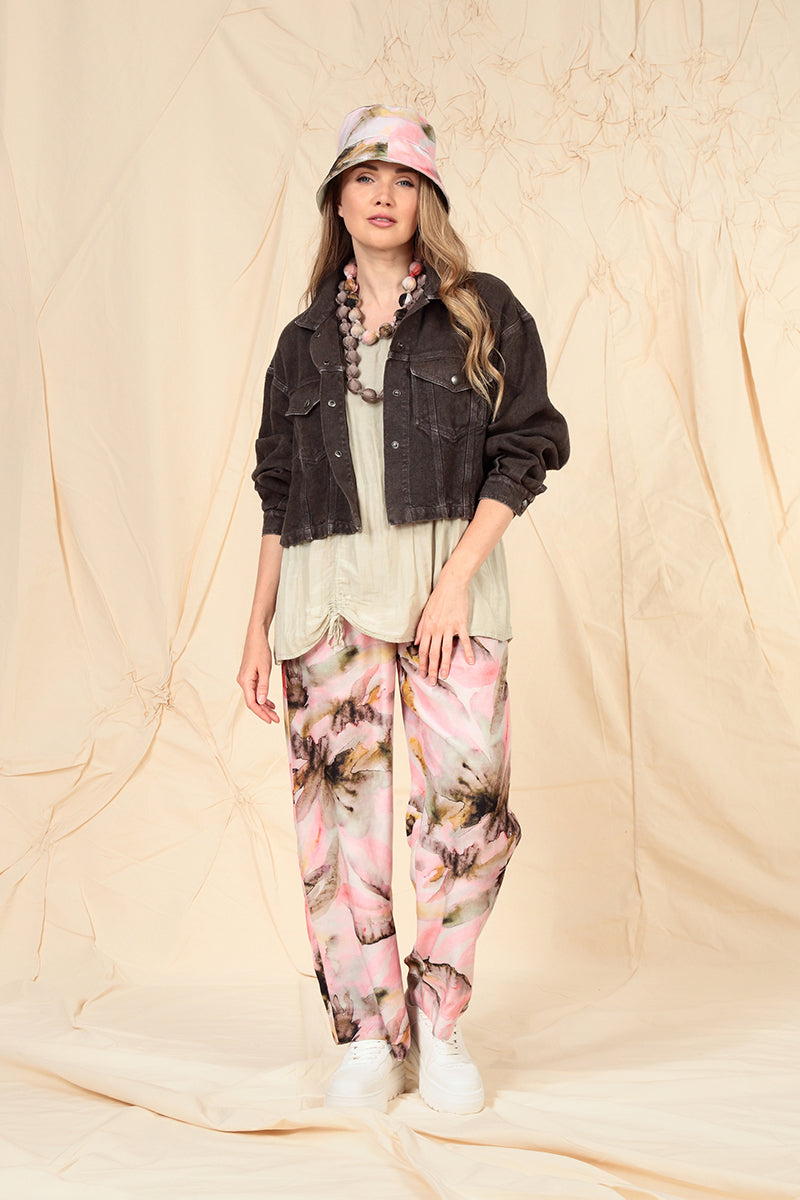 Truffle Off-Dye Linen Trucker Jacket