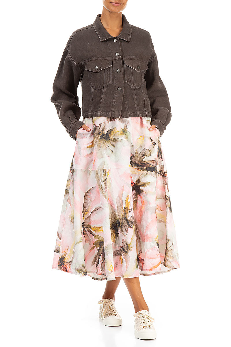 Truffle Off-Dye Linen Trucker Jacket