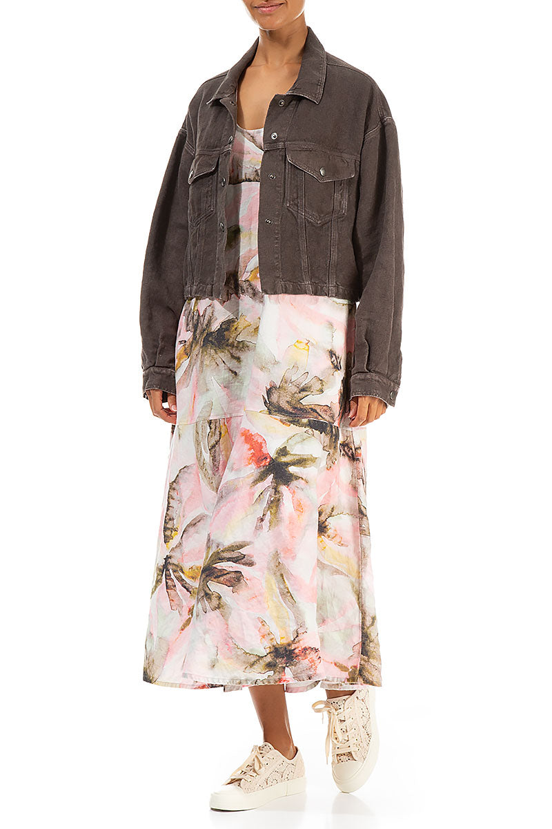 Truffle Off-Dye Linen Trucker Jacket