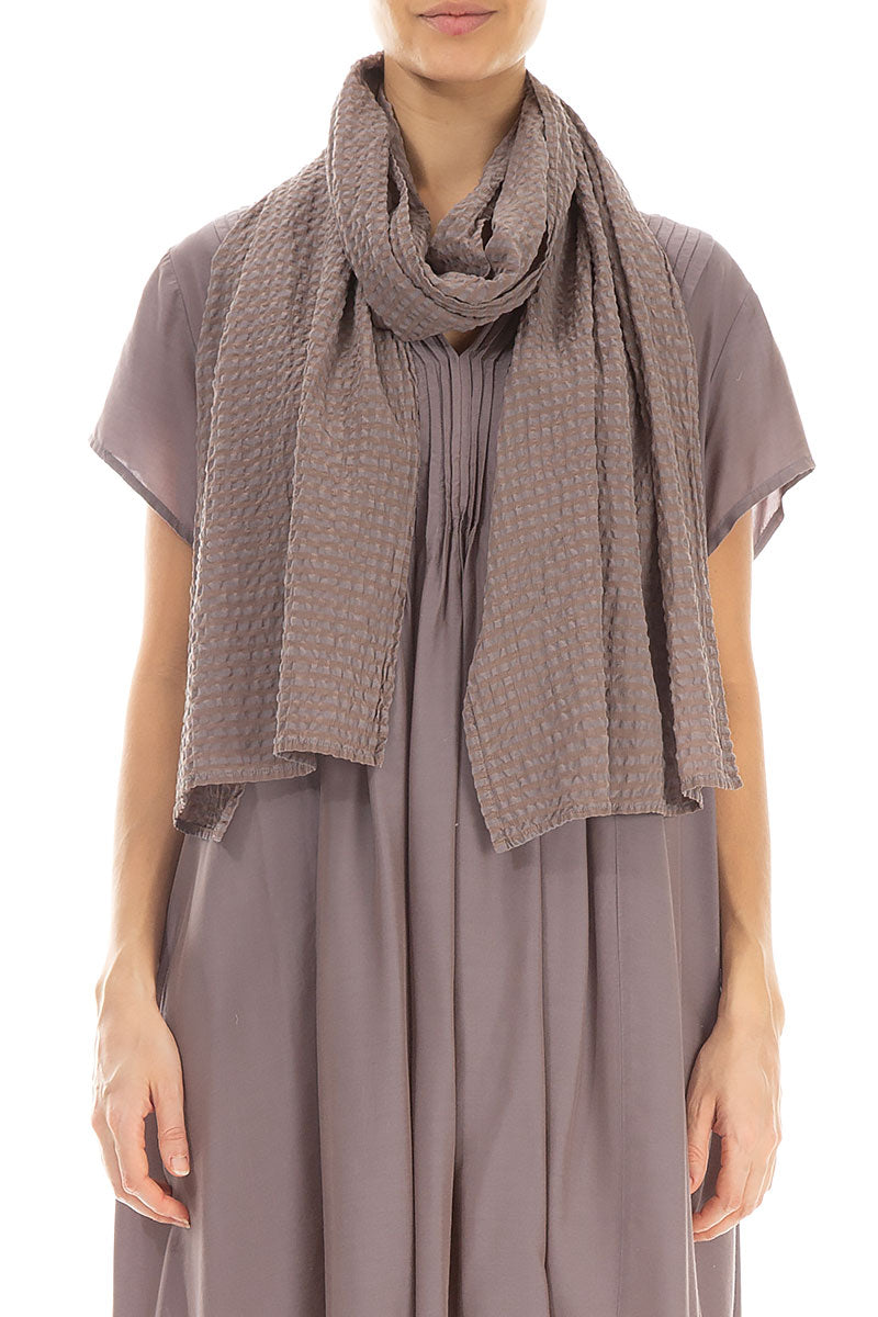 Truffle Textured Silk Scarf