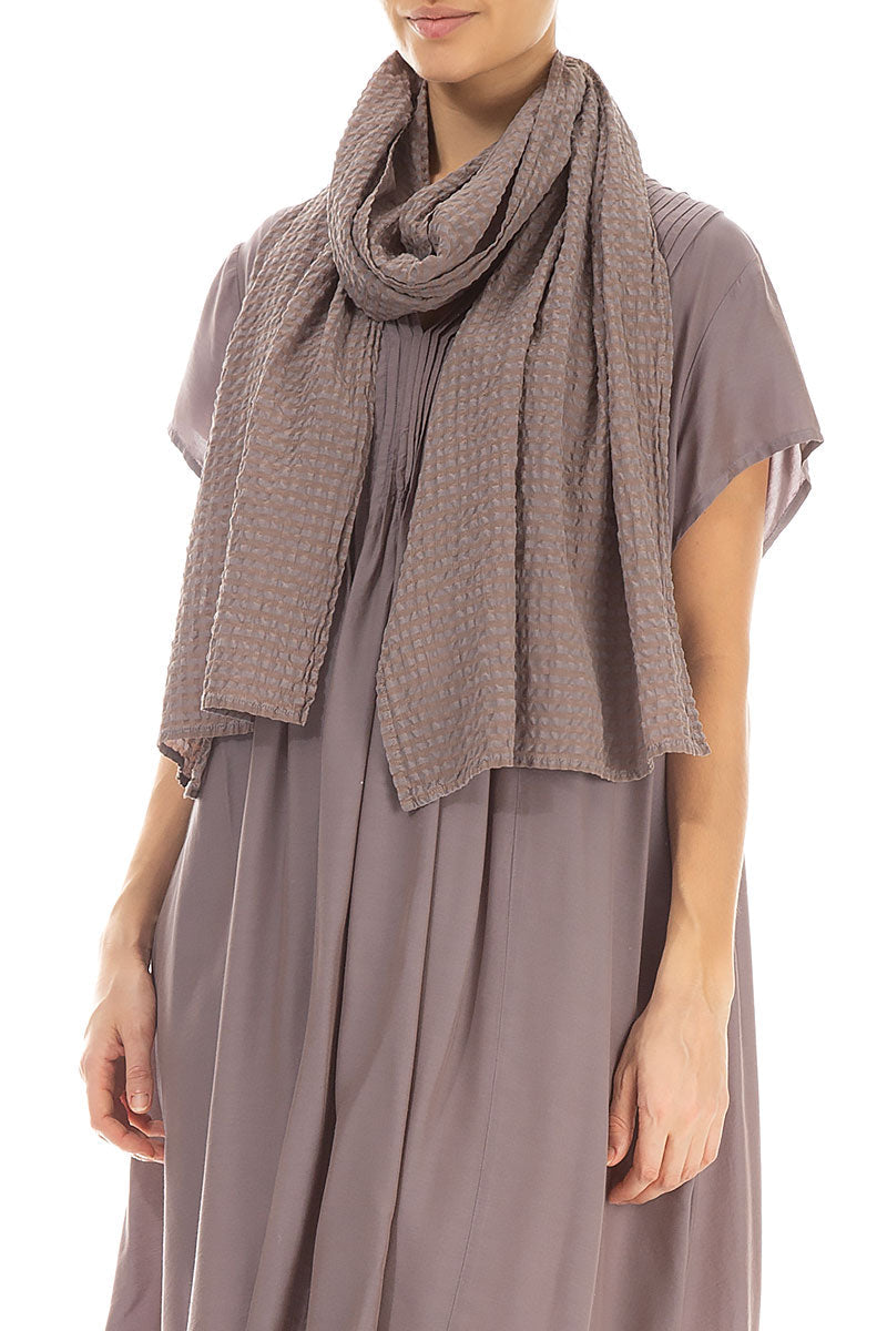 Truffle Textured Silk Scarf
