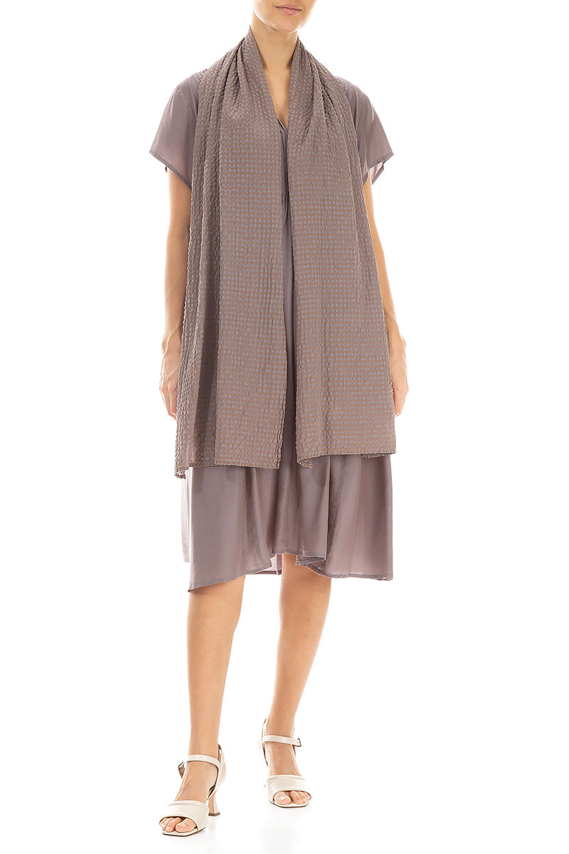 Truffle Textured Silk Scarf