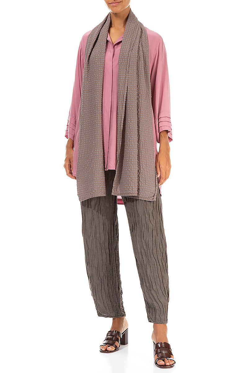 Truffle Textured Silk Scarf