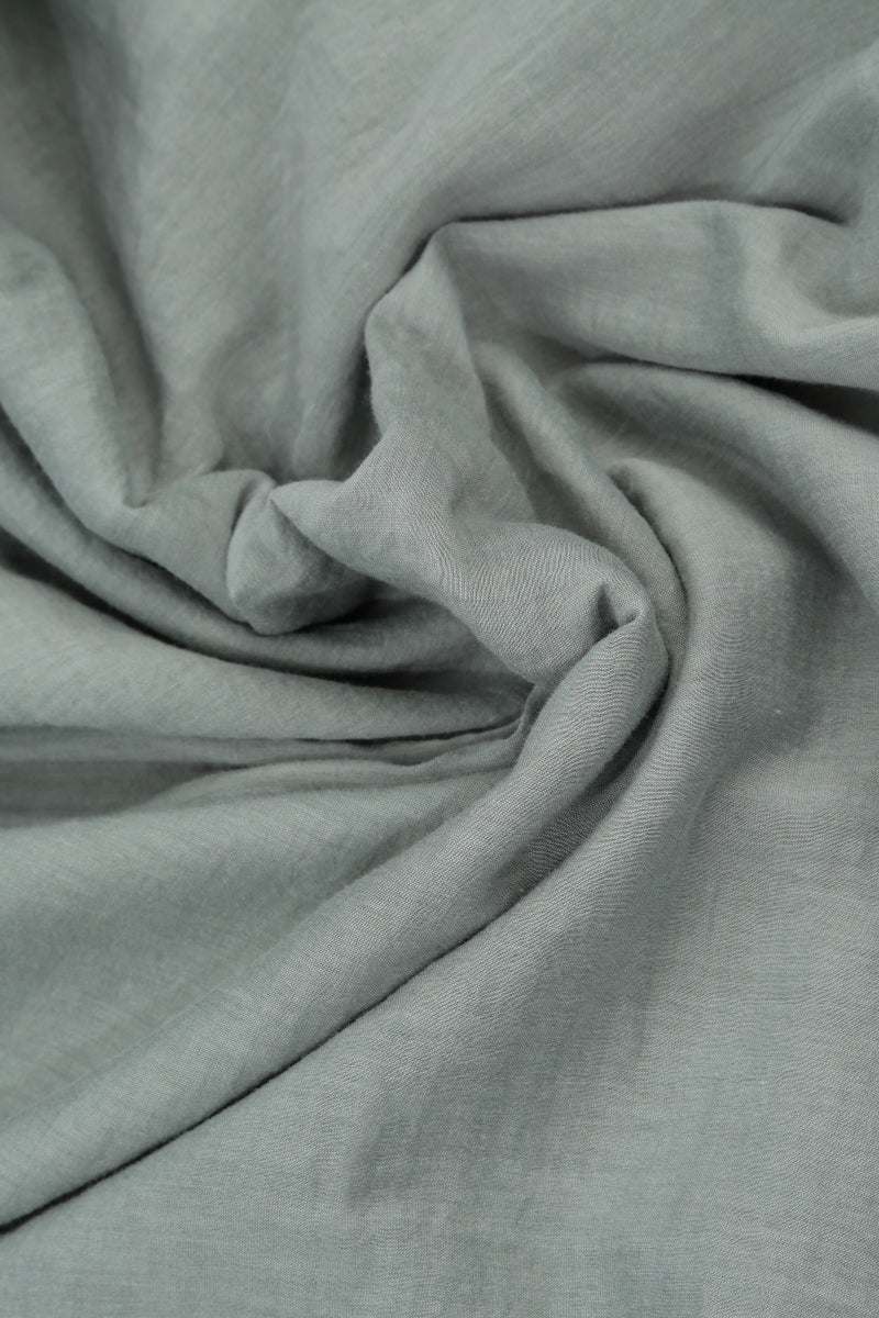 V-Neck Sage Silk Cotton Blouse