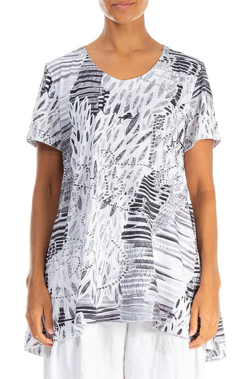 Off White Serenity Cotton Jersey Tunic Top
