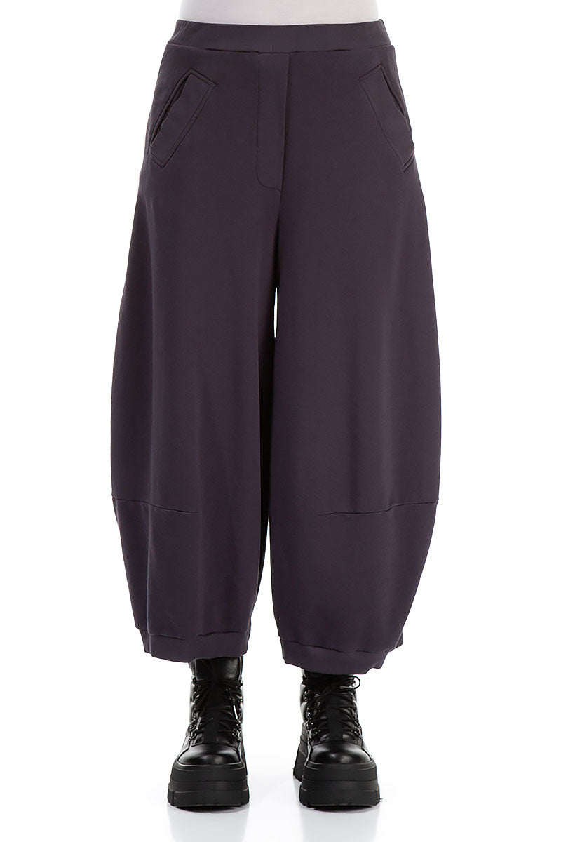 Wide Vintage Violet Cotton Trousers
