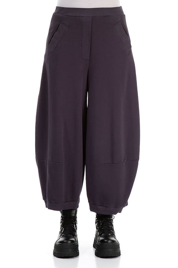 Wide Vintage Violet Cotton Trousers