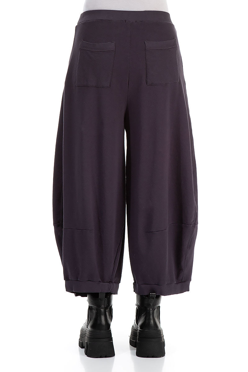 Wide Vintage Violet Cotton Trousers