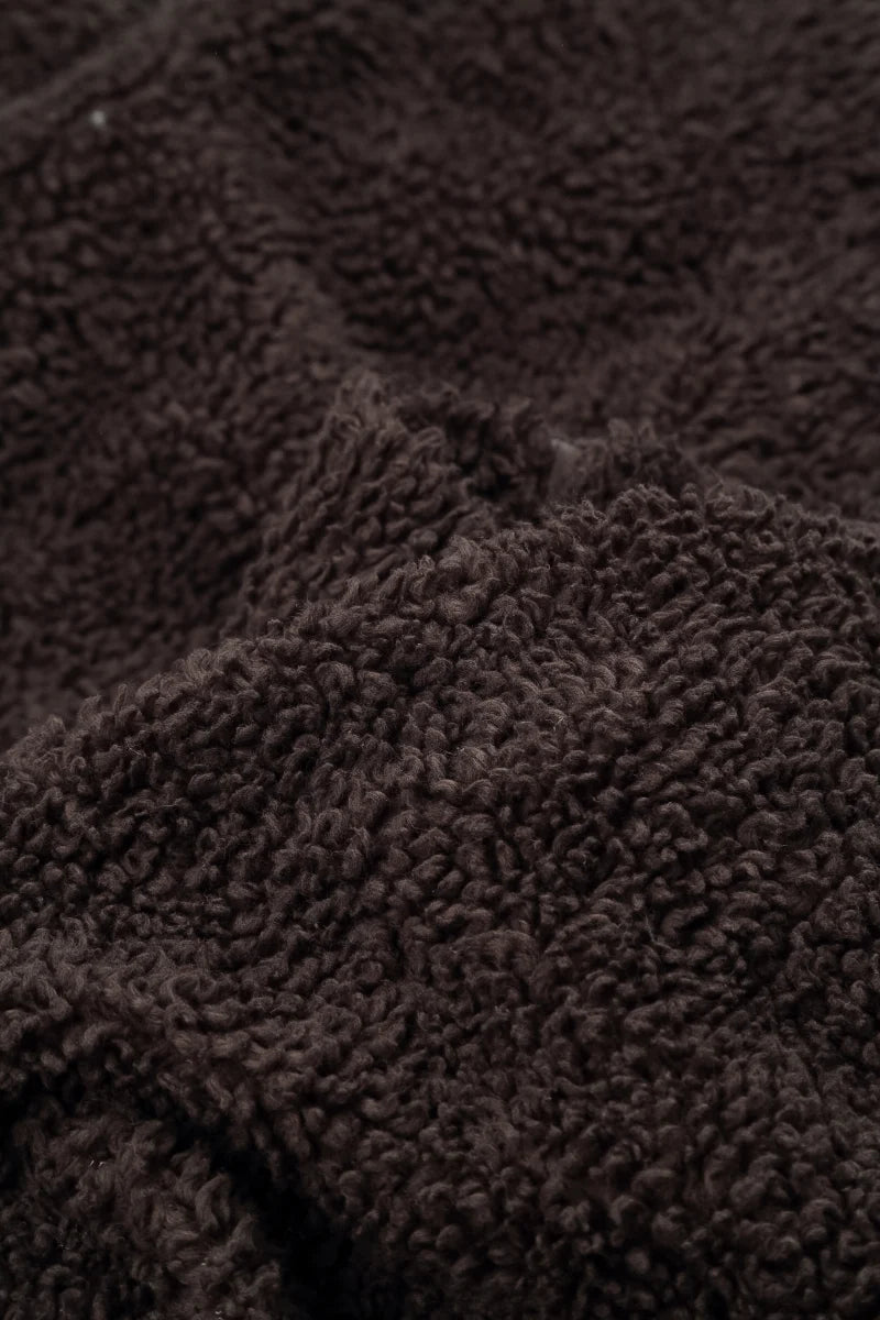 Zips Forest Brown Teddy Cotton Jacket 5